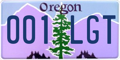 OR license plate 001LGT