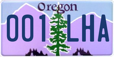 OR license plate 001LHA