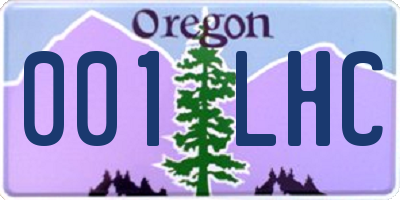 OR license plate 001LHC