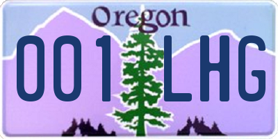 OR license plate 001LHG