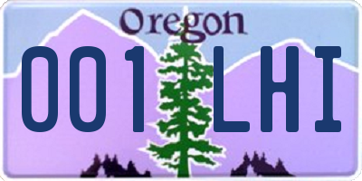 OR license plate 001LHI