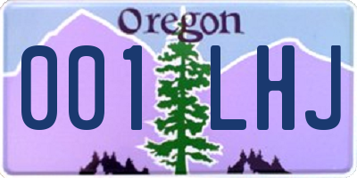 OR license plate 001LHJ