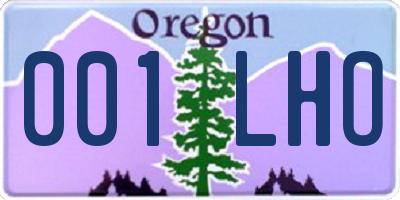 OR license plate 001LHO