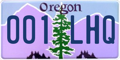 OR license plate 001LHQ