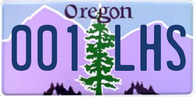 OR license plate 001LHS