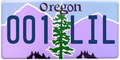 OR license plate 001LIL