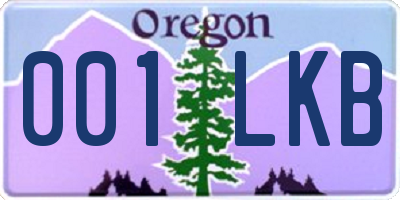 OR license plate 001LKB