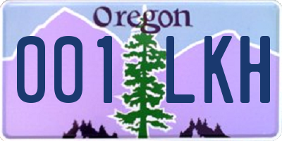 OR license plate 001LKH