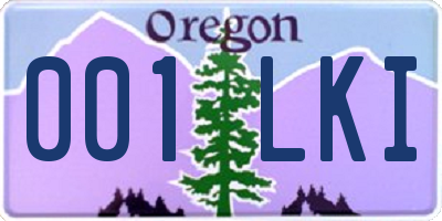 OR license plate 001LKI