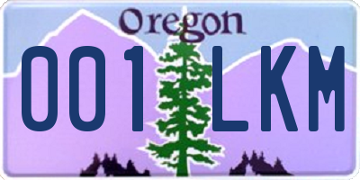 OR license plate 001LKM