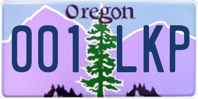 OR license plate 001LKP