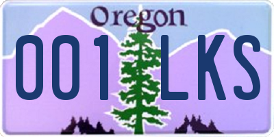 OR license plate 001LKS