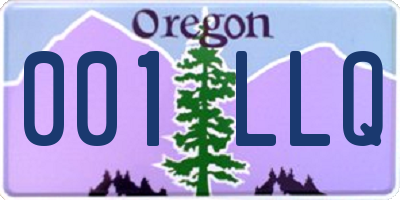 OR license plate 001LLQ