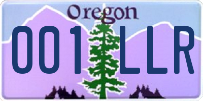 OR license plate 001LLR