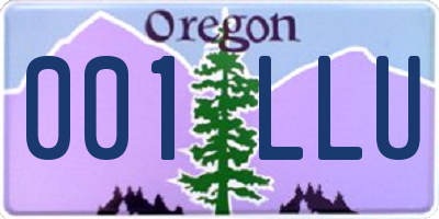 OR license plate 001LLU