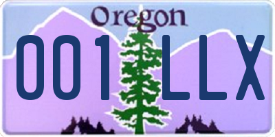 OR license plate 001LLX