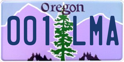 OR license plate 001LMA