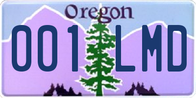 OR license plate 001LMD