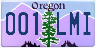 OR license plate 001LMI