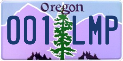 OR license plate 001LMP