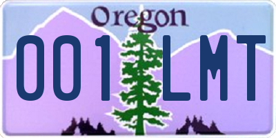 OR license plate 001LMT