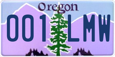 OR license plate 001LMW