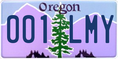 OR license plate 001LMY