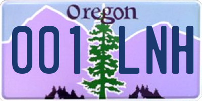 OR license plate 001LNH