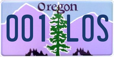 OR license plate 001LOS