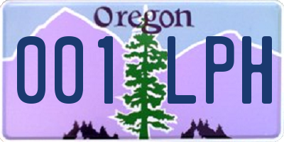 OR license plate 001LPH