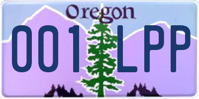 OR license plate 001LPP