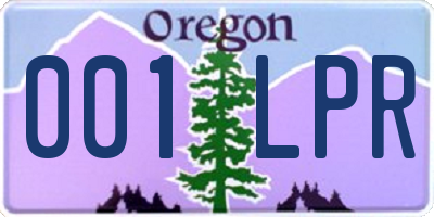 OR license plate 001LPR