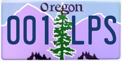 OR license plate 001LPS