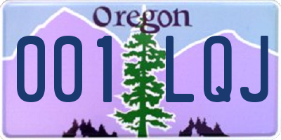 OR license plate 001LQJ