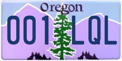 OR license plate 001LQL