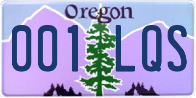 OR license plate 001LQS