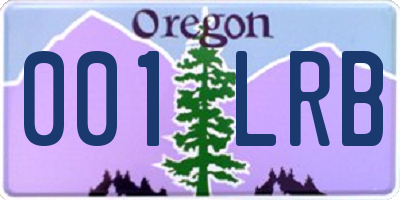 OR license plate 001LRB