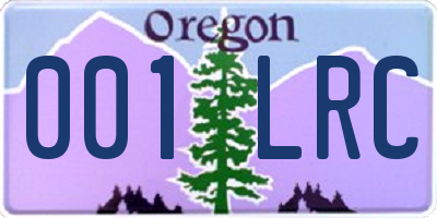 OR license plate 001LRC