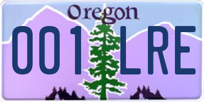 OR license plate 001LRE