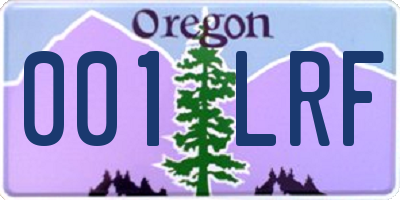 OR license plate 001LRF