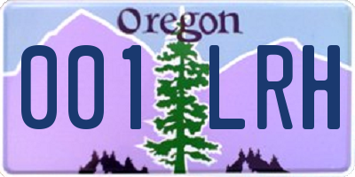 OR license plate 001LRH