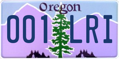 OR license plate 001LRI