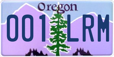 OR license plate 001LRM