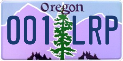 OR license plate 001LRP