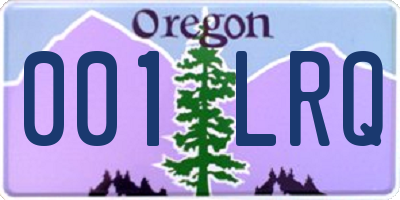 OR license plate 001LRQ