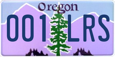 OR license plate 001LRS