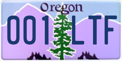 OR license plate 001LTF