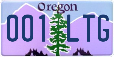 OR license plate 001LTG