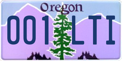 OR license plate 001LTI