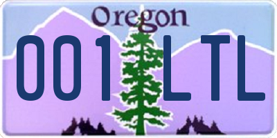 OR license plate 001LTL